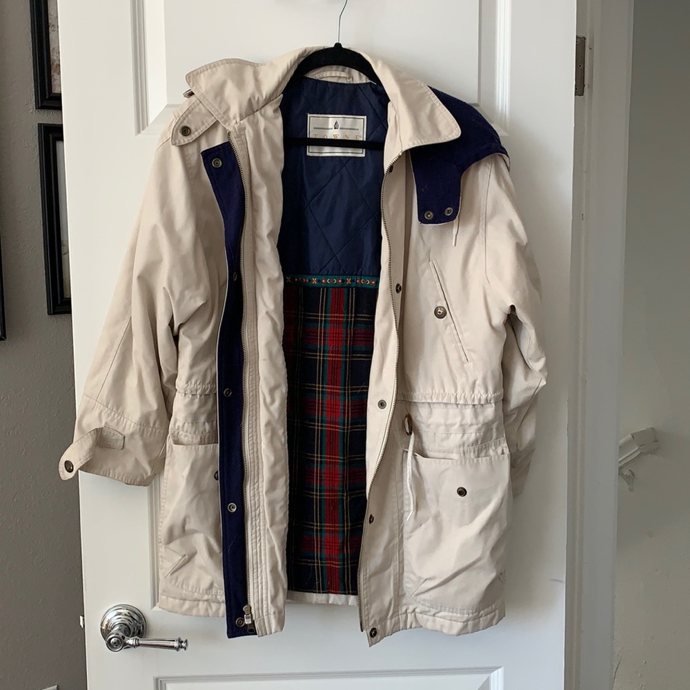 Vintage Hooded Trench Coat